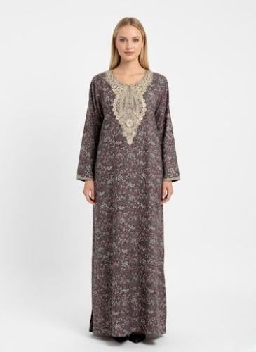 جلابية كشميري لون عودي موديل SQ5-41