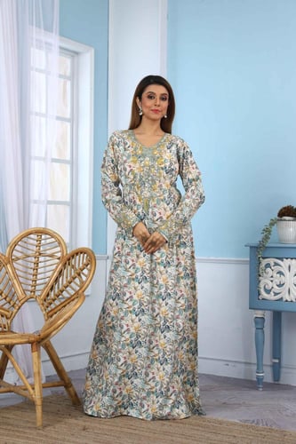 جلابية مخور اماراتي لون اخضر موديل DB5-68