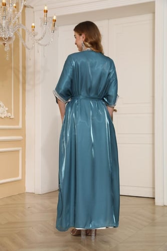 جلابية سهرة لون بترولي موديل CH5-26