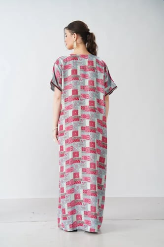 جلابية كشميري صدرية اردني لون احمر موديل SQ6-188