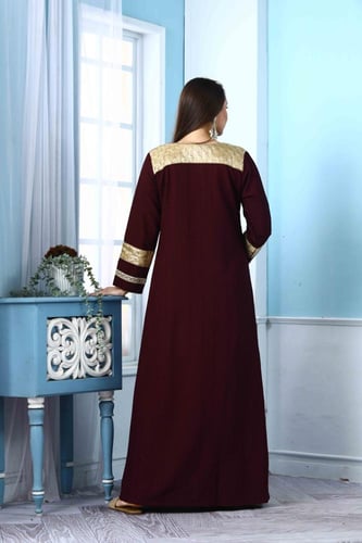 جلابية استقبال لون واين موديل WS5-108