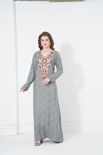 جلابية مخور اماراتي لون تيفاني موديل SX5-86