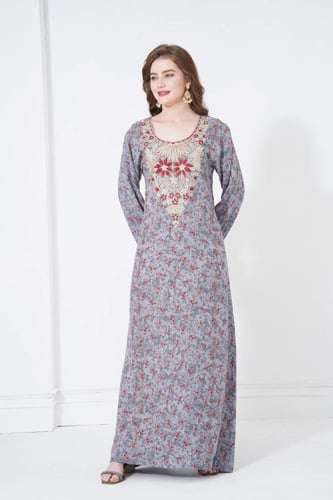 جلابية مخور اماراتي رمادي موديل SX5-84