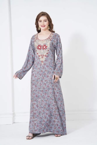 جلابية مخور اماراتي رمادي موديل SX5-84