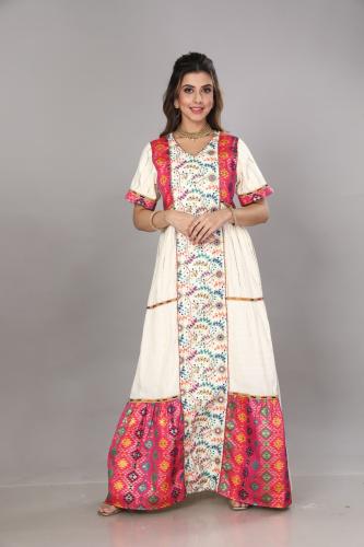 جلابية قرقيعان نسائي لون بينك موديل MM-08