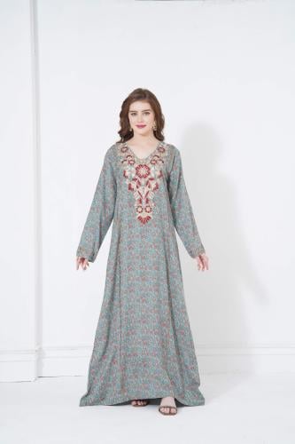 جلابية مخور اماراتي لون تيفاني موديل SX5-86