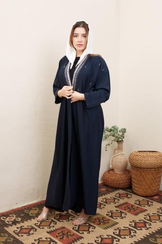 عباية مناسبات كحلي موديل MR-002