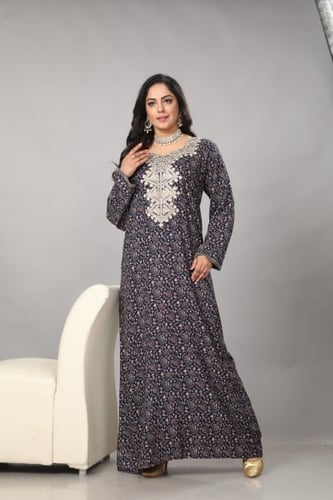 جلابية مخور اماراتي لون كحلي موديل SX4-03