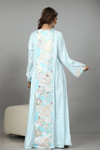 جلابية استقبال ناعمه لون لبني موديل KK-040