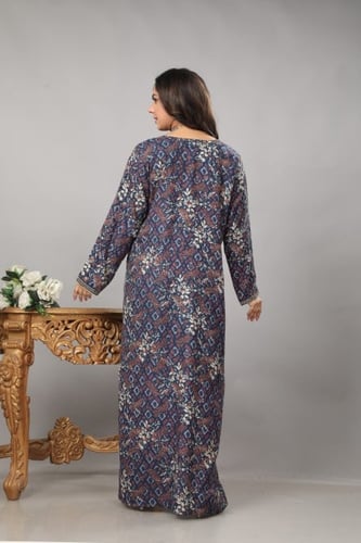 مخور اماراتي كحلي من الفيسكوز والقطن موديل SX4-04