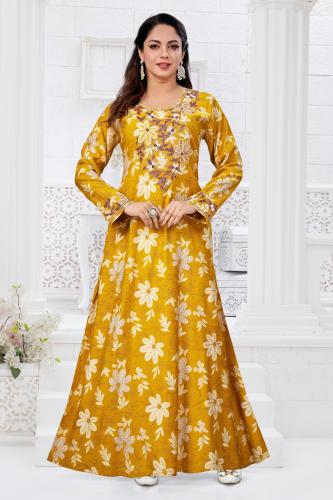 جلابية استايل امارتي لون كموني موديل DB5-106