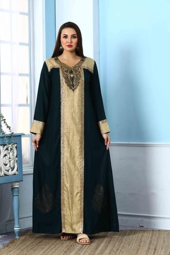 جلابية استقبال لون زيتي موديل WS5-128