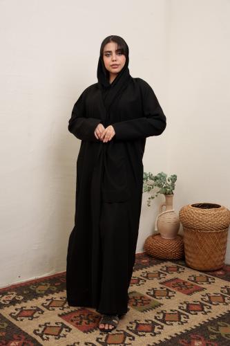 عباية قطري سوداء موديل MR-011