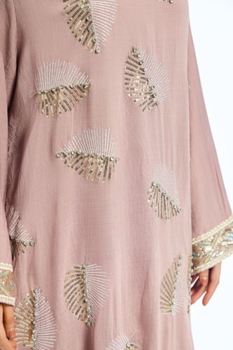 جلابية كويتي لون لحمي موديل CH5-3