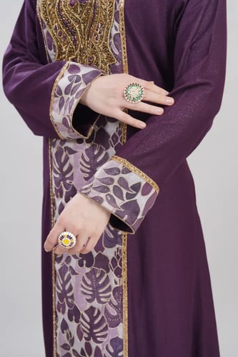 جلابية استقبال لون موف موديل WS6-146