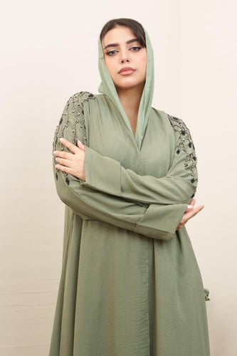 عباية سهرة زيتوني موديل MR-001