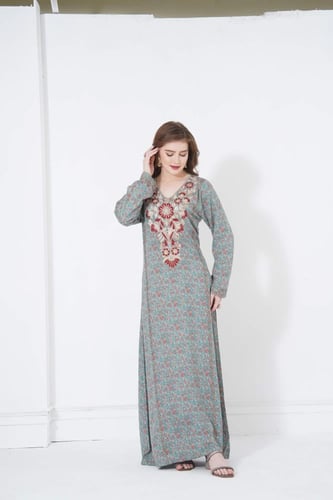 جلابية مخور اماراتي لون تيفاني موديل SX5-86