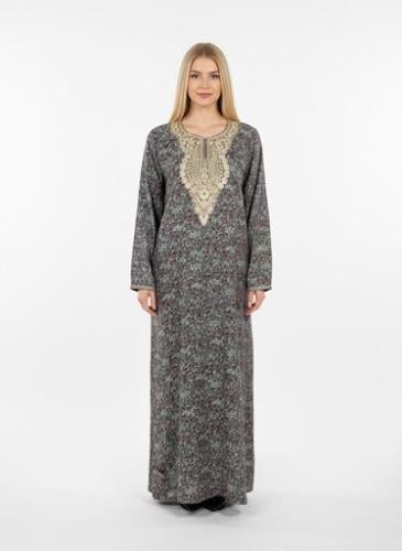 جلابية كشميري لون اخضر فاتح موديل SQ5-41