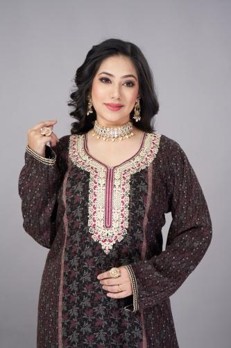 مخور نسائي كشميري لون اسود موديل SQ4-83