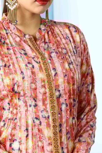 جلابية كويتية لون فوشي موديل DB5-66