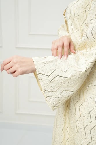 جلابية كويتي لون سكري موديل CH6-111