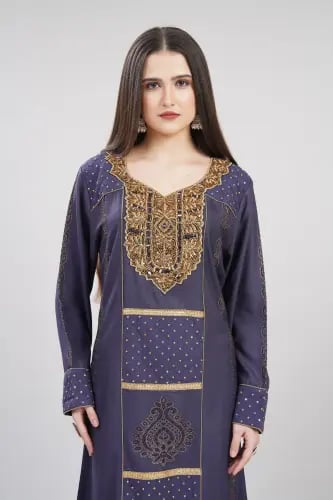 جلابية استقبال لون بنفسجي موديل WS6-142