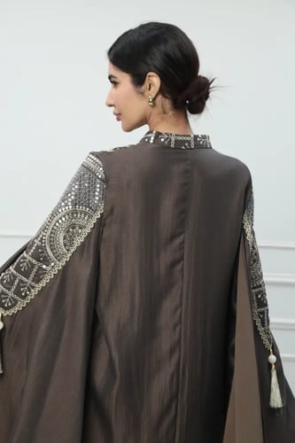 طقم بنطلون استايل تركي لون بني موديل CH6-3167A