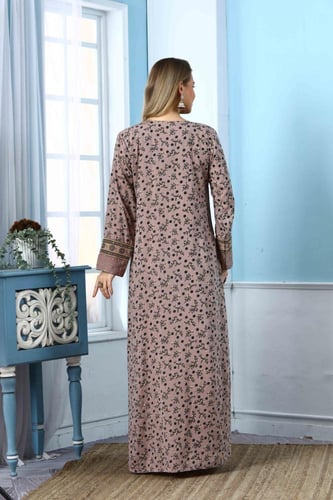 جلابية استايل بحريني لون موف فاتح موديل WS5-118