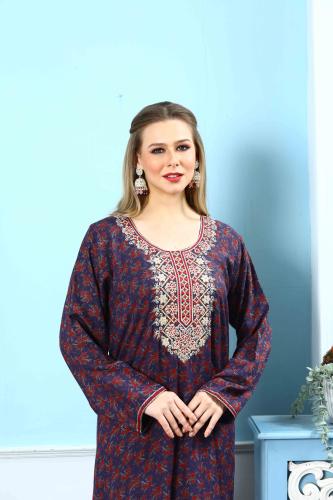 جلابية كشميري لون بحري موديل SQ5-136