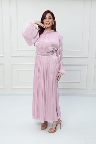 فستان اورجانزا كويتي لون بينك موديل CH6-115