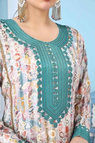 جلابية استايل مغربي لون بترولي موديل DB5-60