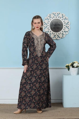 جلابية مخور اماراتي لون كحلي موديل SX5-56