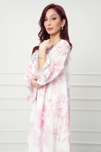 جلابية مغربي لون وردي موديل CH6-70