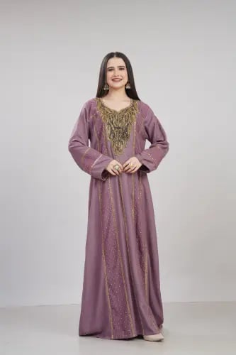 جلابية استقبال لون لحمي موديل WS6-140