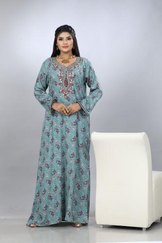 جلابية كشميري لون بترولي موديل SQ4-103