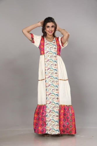 جلابية قرقيعان نسائي لون بينك موديل MM-08