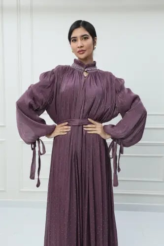 فستان اورجانزا كويتي لون بنفسجي موديل CH6-116