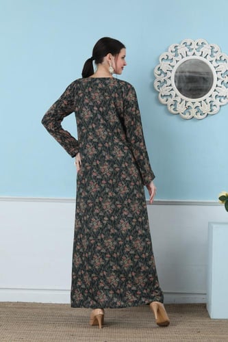 جلابية مخور اماراتي لون زيتي موديل SX5-56