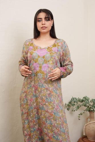 جلابية مخور اماراتي لون بينك موديل DB4-29