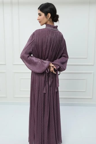 فستان اورجانزا كويتي لون بنفسجي موديل CH6-116