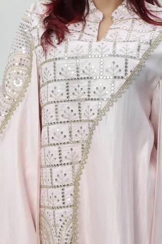 طقم بنطلون استايل تركي لون وردي موديل CH6-3167A