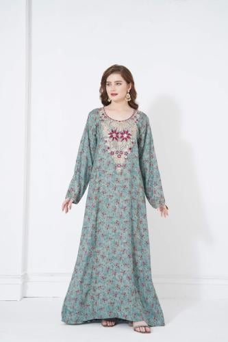 جلابية مخور اماراتي لون تيفاني موديل SX5-84