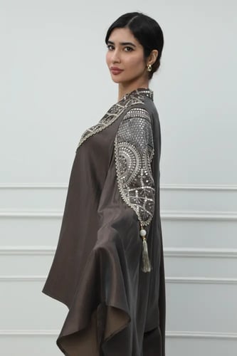 طقم بنطلون استايل تركي لون بني موديل CH6-3167A