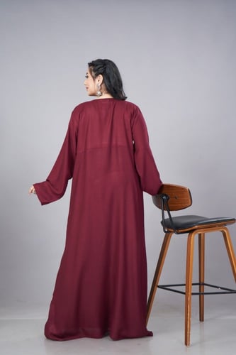 مخور اماراتي بتطريز حريري لون عنابي موديل DB4-25