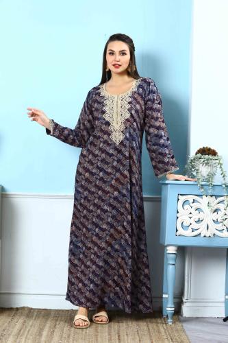 جلابية كشميري لون موف موديل SQ5-132