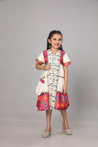 جلابية قرقيعان بناتي لون بينك موديل BB-08