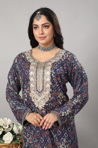 مخور اماراتي كحلي من الفيسكوز والقطن موديل SX4-04