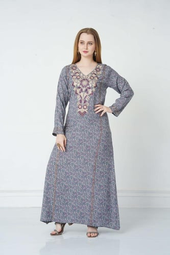 جلابية مخور اماراتي لون رمادي موديل SX5-86