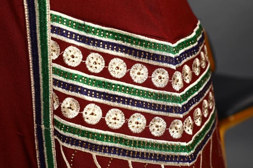 جلابية استايل عسيري لون عودي موديل DB5-75