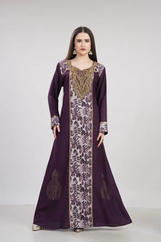 جلابية استقبال لون موف موديل WS6-146